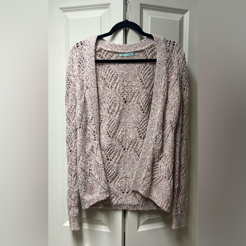 Maurice’s cardigan, coral and pink colors, size Medium